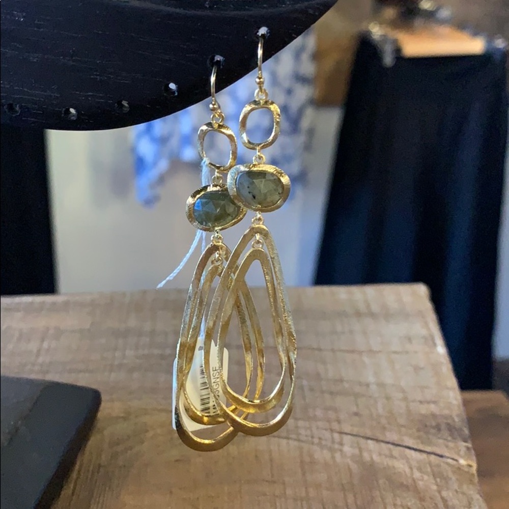 Marcia Moran Laura Open Drop Labordorite Earring